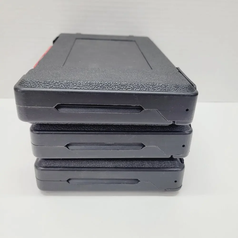 3M VHS T120 T90 Video Cassette Empty Hard Locking Storage Case Black Lot of 3